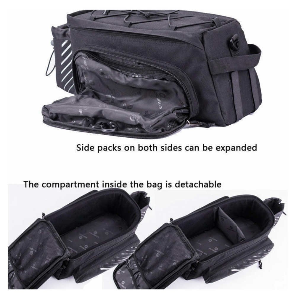 ROCKBROS Pro Bicycle Rear Rack
Bag with Extra Pockets - Picture 6 of 9